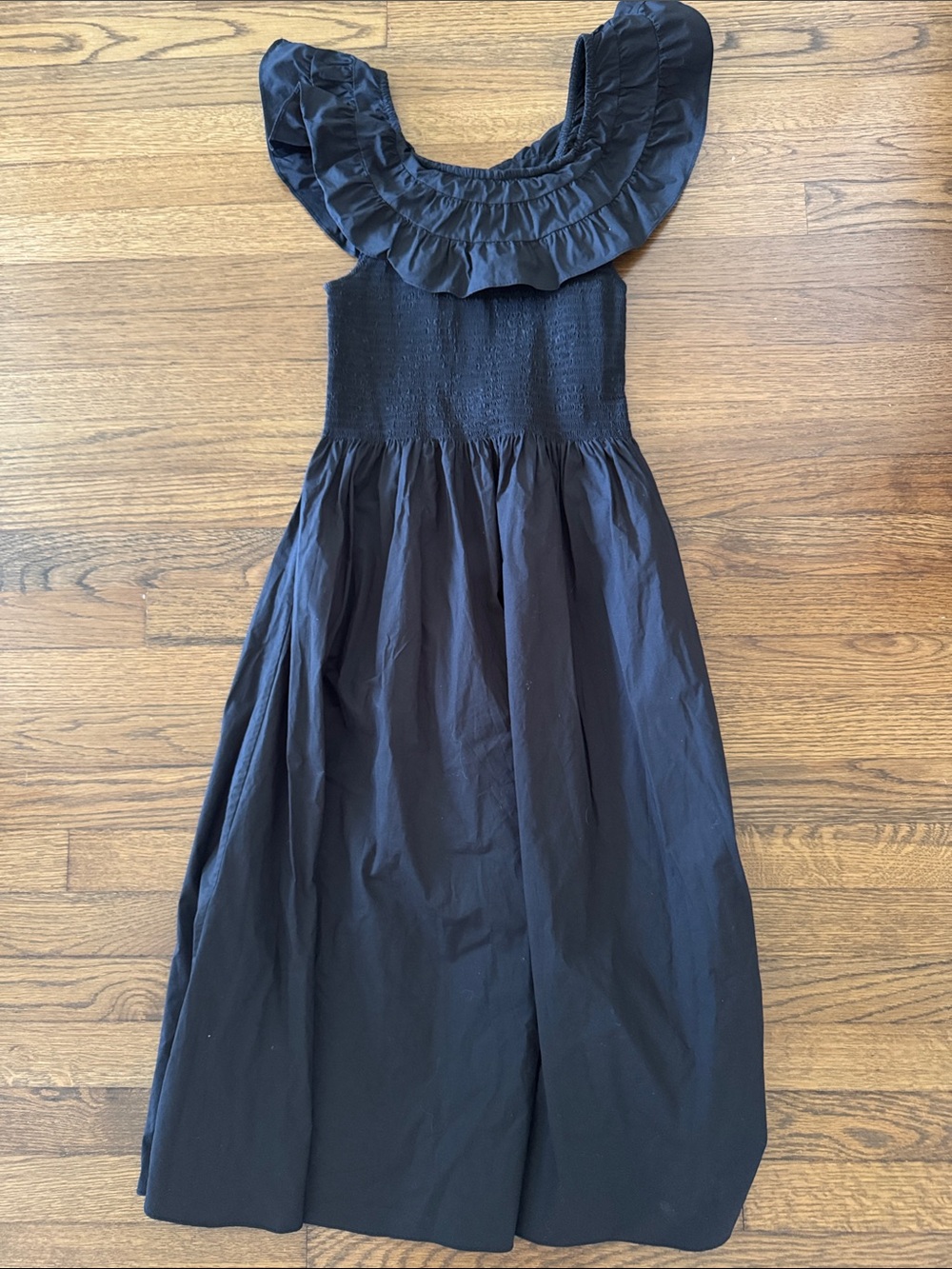 Hill House Black Ruffle-Shoulder Dress AKILAH - Picture 2 of 4
